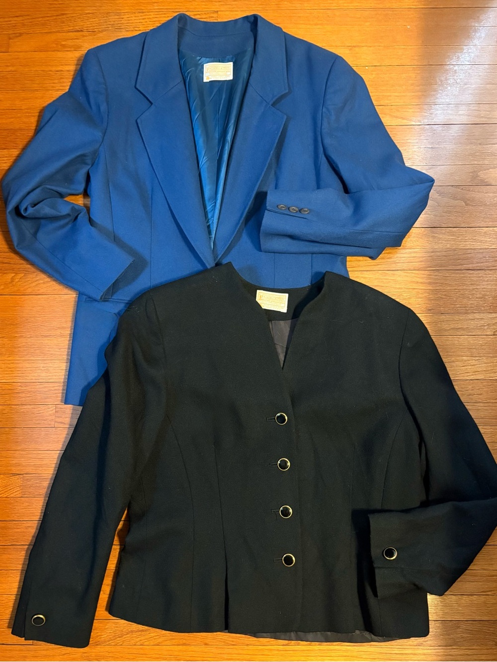 Vintage Pendleton Virgin Wool Women’s Blazers - Set of 2, Size 14